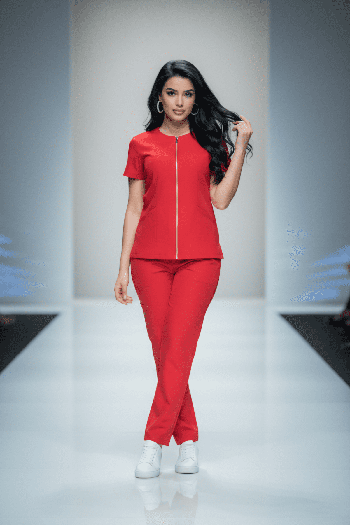 Costum Flexibil - Platinum Viskon Fermoar - detaliu