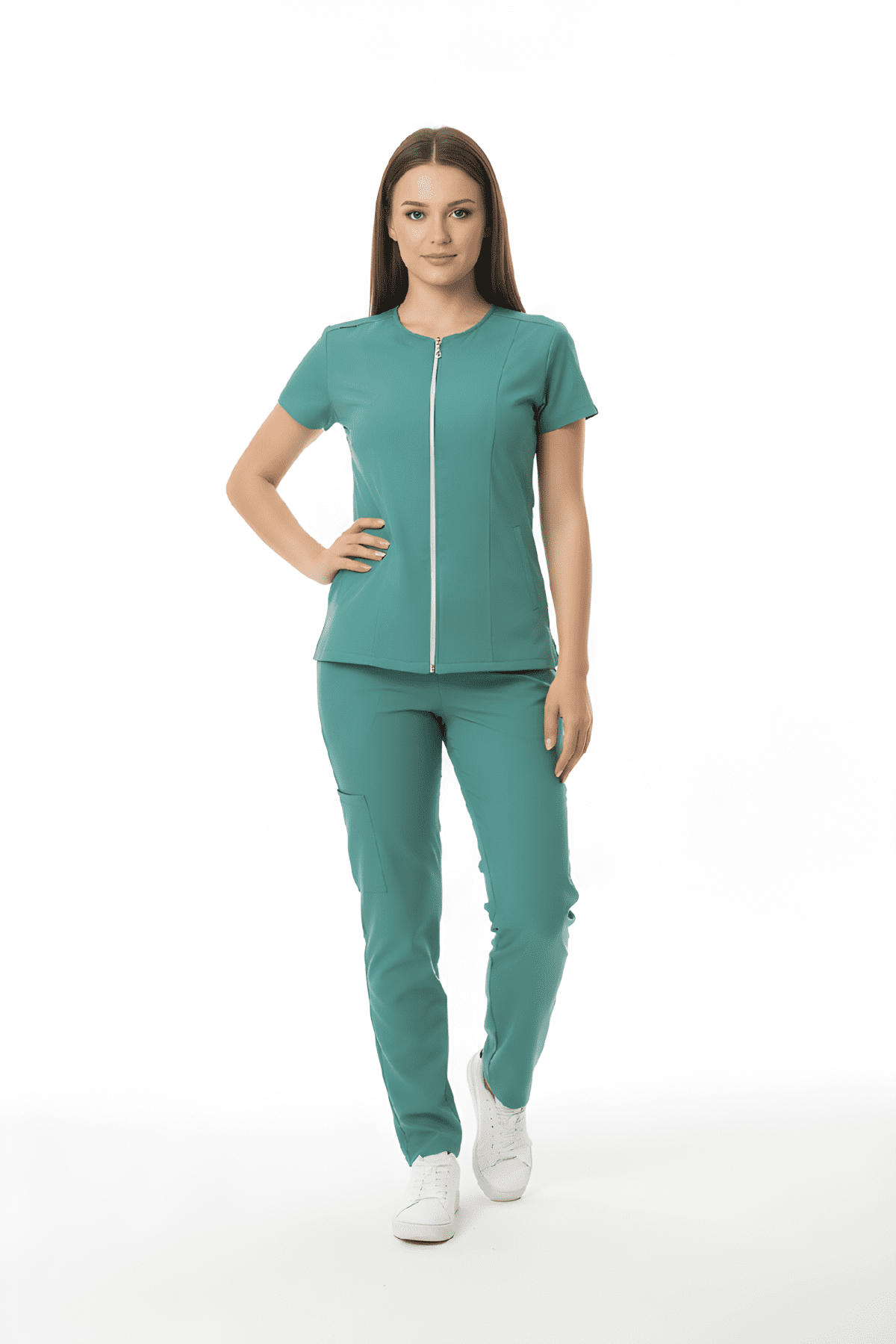 Costum Flexibil - Platinum Viskon Fermoar - detaliu